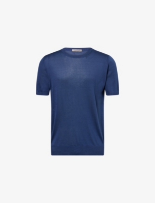 CORNELIANI: Knitted Crew-Neck Silk T-Shirt