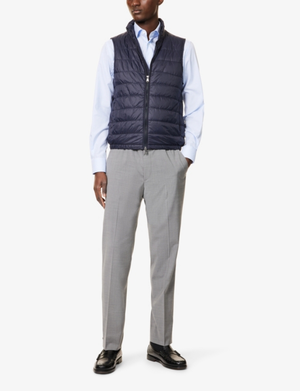 Pinstripe-Pattern Regular-Fit Cotton Shirt