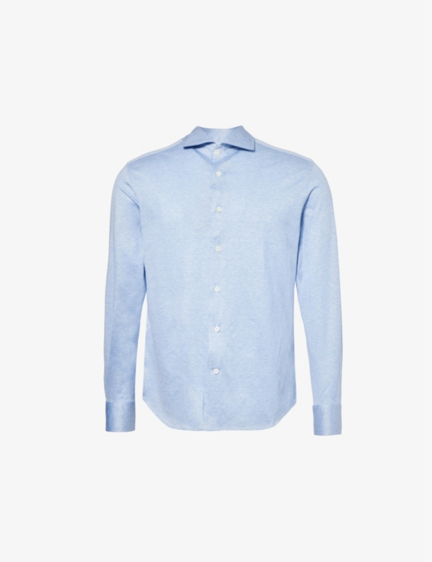 Long-Sleeve Regular-Fit Cotton Shirt