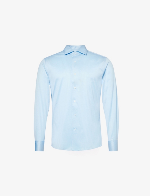 Long-Sleeve Regular-Fit Cotton Shirt