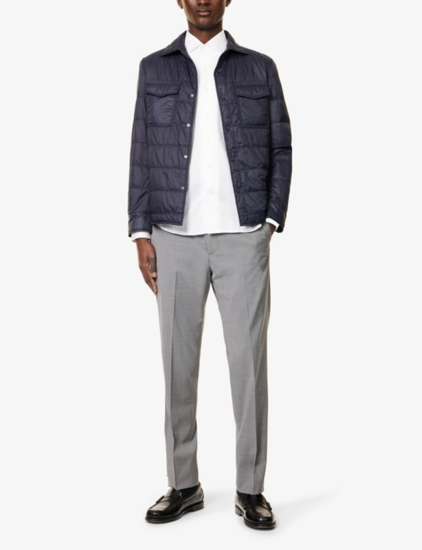 Long-Sleeve Regular-Fit Cotton Shirt