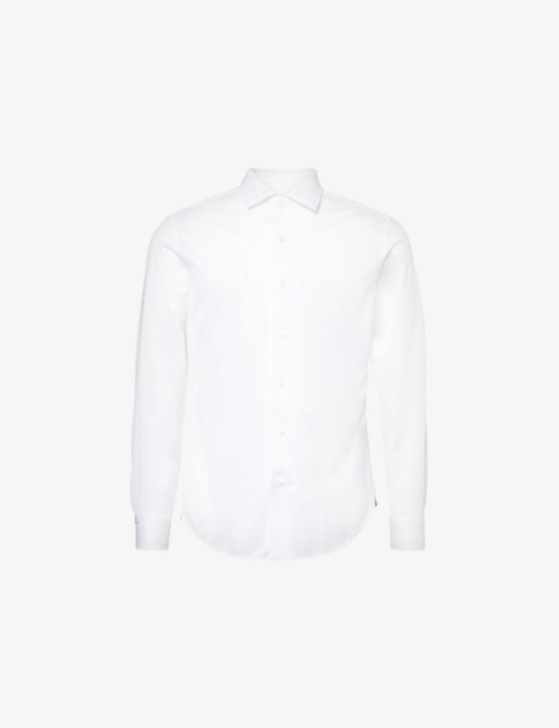 Long-Sleeve Regular-Fit Cotton Shirt