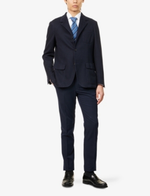CORNELIANI: Single-Breasted Patch-Pocket Linen And Silk Blazer