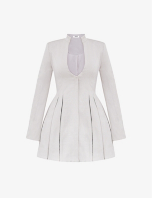 HOUSE OF CB: Heiress scoop-neck cotton-blend mini dress