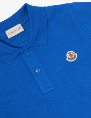 MONCLER: Logo-Embroidered Cotton-Pique Polo Shirt 4-14 Years