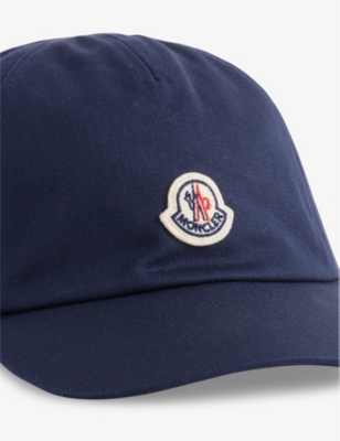 MONCLER: Logo-Patch Cotton Baseball Cap