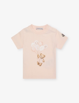 MONCLER: Bear and Balloon-Print Stretch-Cotton T-Shirt 3-18 Months