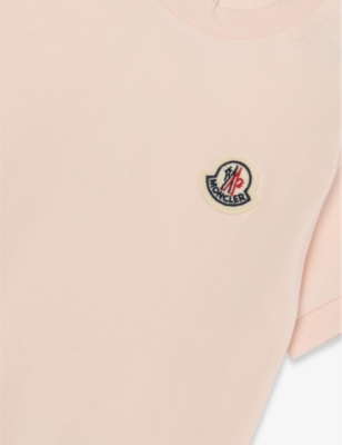 MONCLER: Logo-Patch Short-Sleeve Cotton Mini Dress 6-36 Months