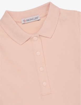 MONCLER: Logo-Embroidered Cotton-Pique Polo Dress 6-36 Months