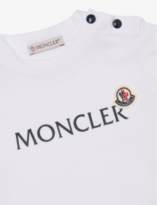 MONCLER: Logo-Embroidered Cotton-Blend T-Shirt and Shorts Set 3-36 Months