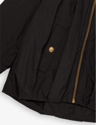 Moncler Evodia Nylon Poplin Bomber Jacket In Black