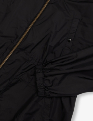 Moncler Bessie Long Nylon Parka Jacket  8-14 Years Black In Black