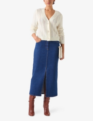 LK BENNETT: Elodie Fluffy Knitted Cardigan