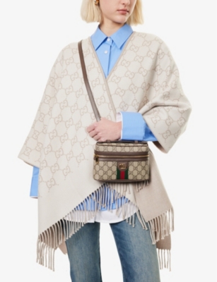 Gucci Womens  Ophidia Super Mini Canvas Shoulder Bag In B.eb/n.acero/vrv