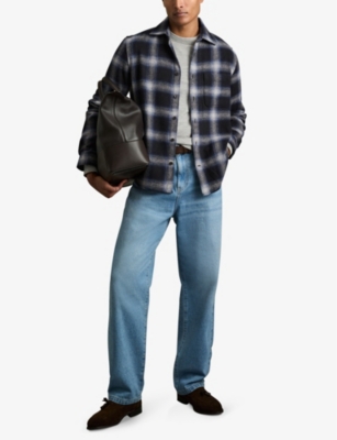 Crosby check patch-pocket woven overshirt