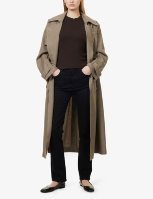 Frame Womens The Pencil Five-pockets Straight-leg High-rise Stretch-denim Jeans Levitate In Levitate