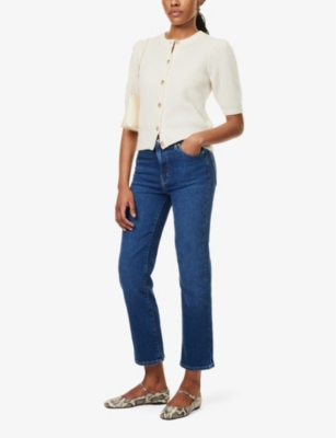 Frame Womens Femma The Pencil Five-pockets Straight-leg High-rise Stretch-denim Blend Jeans In Femma