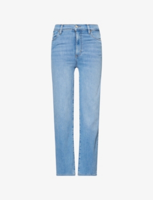 FRAME: Le Sleek Five-Pockets Straight-Leg High-Rise Stretch-Denim Blend Jeans
