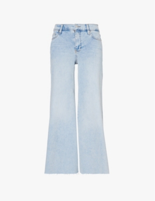 FRAME: Le Palazzo Crop Wide-Leg Stretch-Denim Jeans