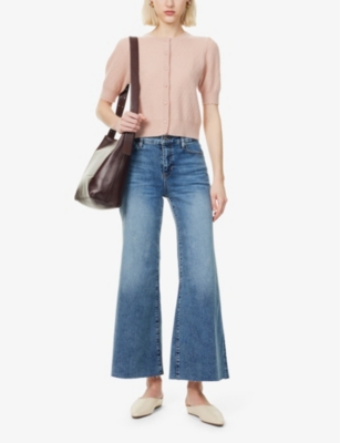 FRAME: Le Palazzo Crop Wide-Leg Stretch-Denim Jeans