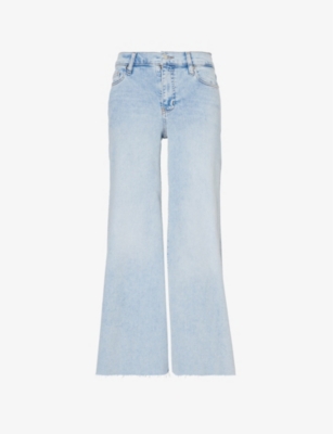 FRAME: Le Palazzo Crop Wide-Leg Stretch-Denim Jeans