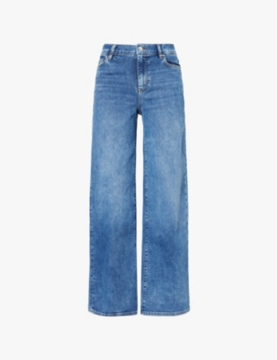 FRAME: Le Slim Palazzo Five-Pockets Wide-Leg High-Rise Stretch-Denim Blend Jeans