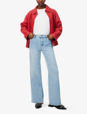 FRAME: Le Slim Palazzo Five-Pockets Wide-Leg High-Rise Stretch-Denim Blend Jeans