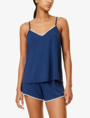 Frida whip-stitch modal-jersey pyjama set