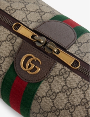 GUCCI MENS B.EB/N.ACERO/VRV OPHIDIA CANVAS WASHBAG 