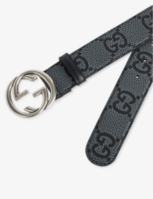 Piuma G logo-buckle leather belt
