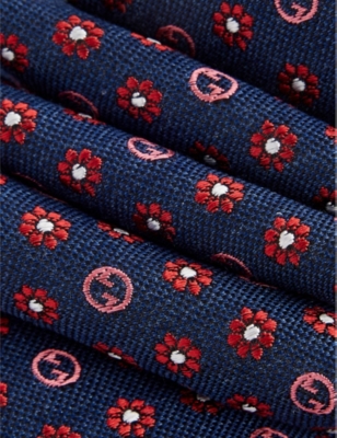 GUCCI: GG Monogram Jacquard Silk Tie