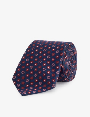 GUCCI: GG Monogram Jacquard Silk Tie