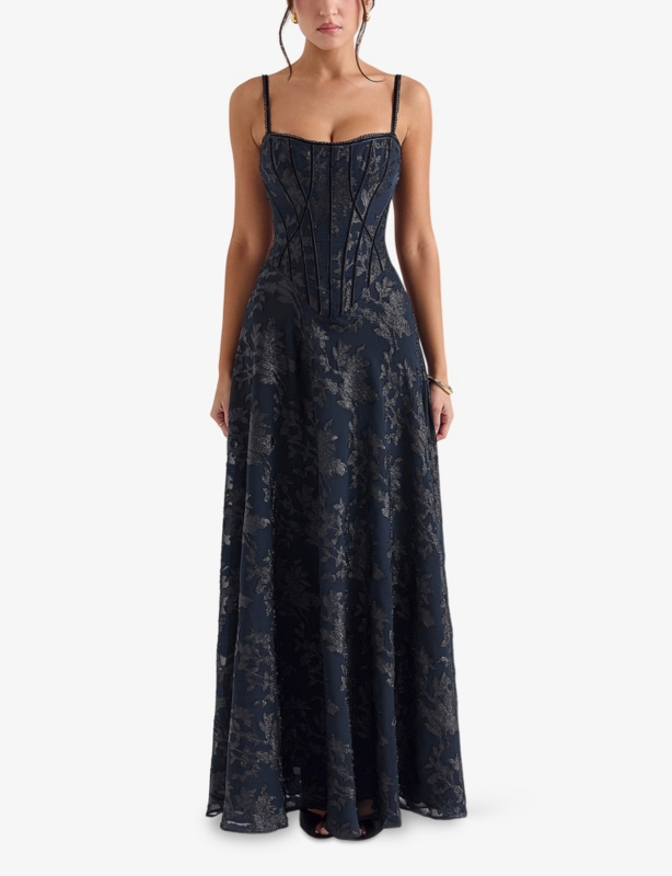 Esme Floral-Pattern Chiffon Maxi Dress