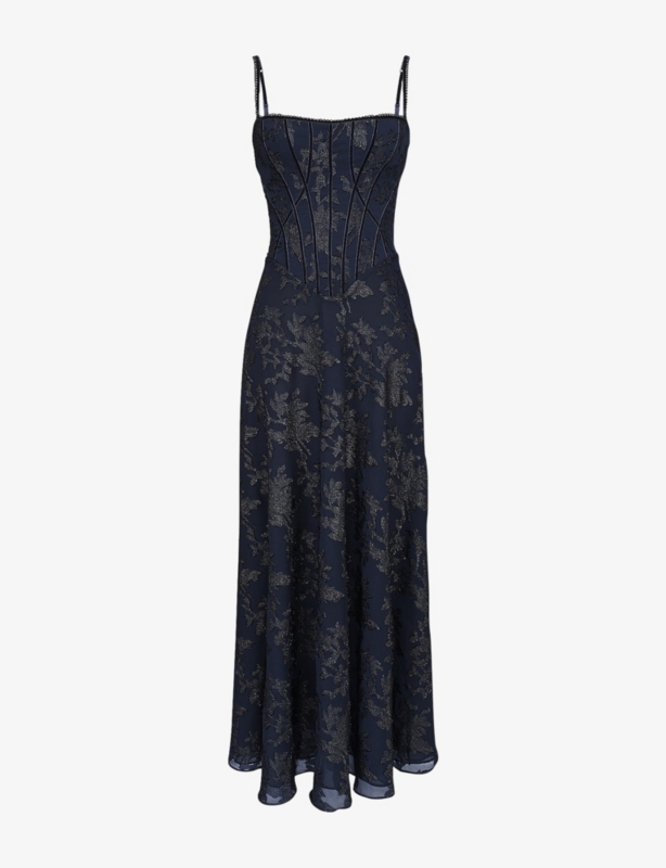 Esme Floral-Pattern Chiffon Maxi Dress