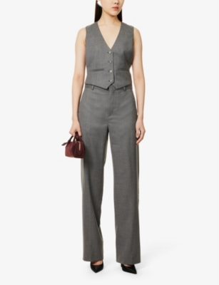 Wardrobe.nyc Straight Leg Trouser In Charcoal