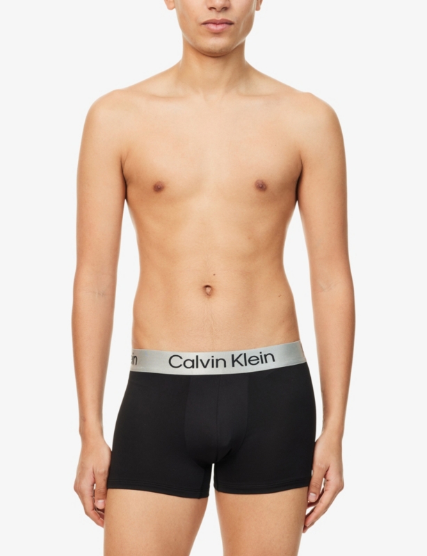 Brushed Pack-Of-Three Stretch-Woven Trunks