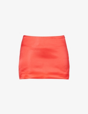 COWBOYS OF HABIT: Fragile Darted Satin Mini Skirt