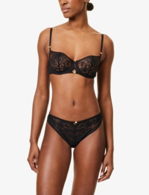 AUBADE: Love Soul Tanga Stretch-Lace Briefs