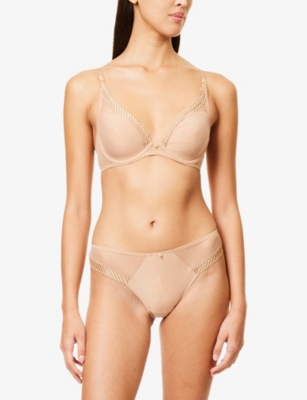 AUBADE: Sheer Emotion Embroidered Stretch-Woven Briefs