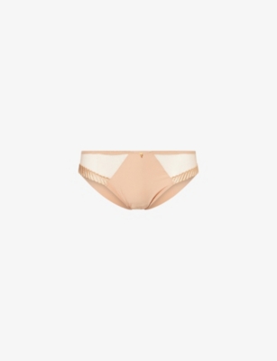 AUBADE: Sheer Emotion Embroidered Stretch-Woven Briefs