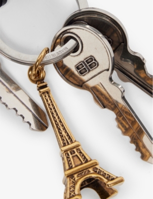 Shop Balenciaga Womens Black Le City Eiffel Bag Charm