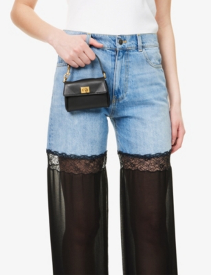 BALENCIAGA: Rodeo Micro Leather Top-Handle Bag