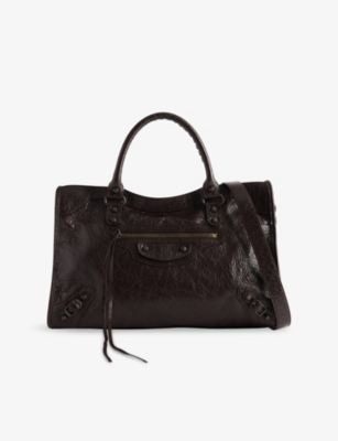 BALENCIAGA: Le City Medium Leather Top-Handle Bag