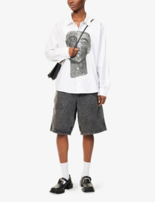 HERESY: Effigy Printed Cotton-Poplin Shirt