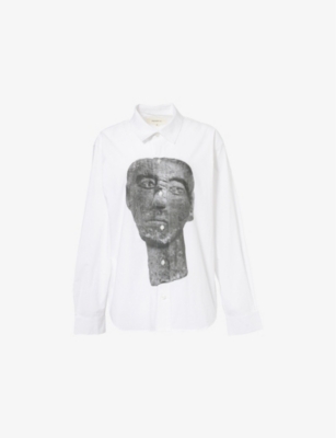 HERESY: Effigy Printed Cotton-Poplin Shirt
