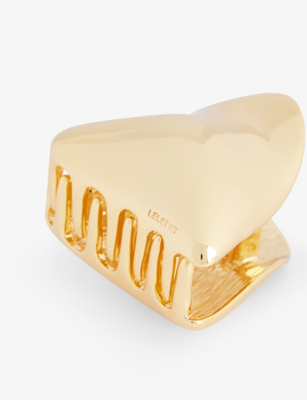 Gigi Heart  logo-engraved brass claw hair clip