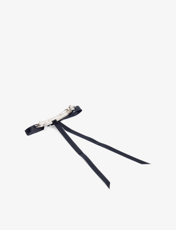Avril Skinny Silk-Blend Bow Barrette