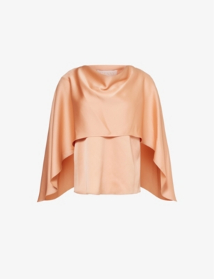 GENNY WOMENS NUDO ENVERS CAPE SATIN TOP 