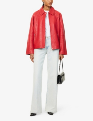 7 FOR ALL MANKIND: Lotta Wide-Leg Faded-Wash Stretch-Denim Jeans