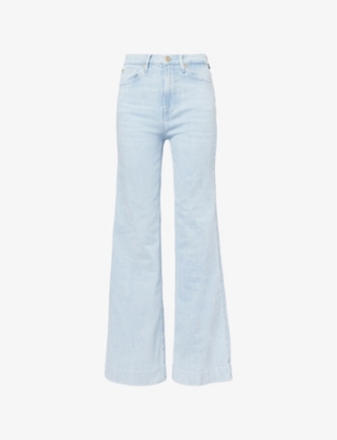 7 FOR ALL MANKIND: Dojo Tailorless flared-leg stretch-denim jeans